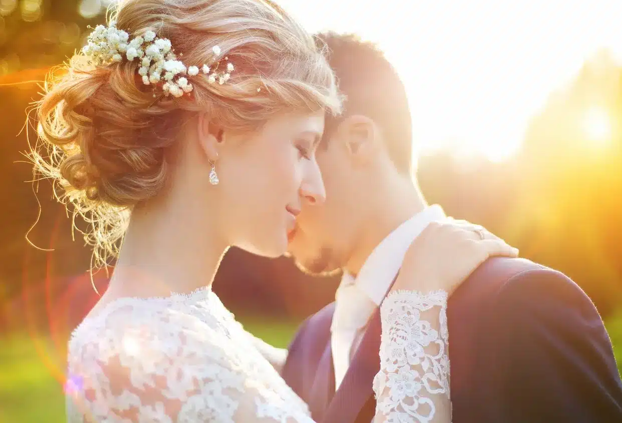 Pink Strapless Wedding Dress For Spring Wedding at Hooton Pagnell